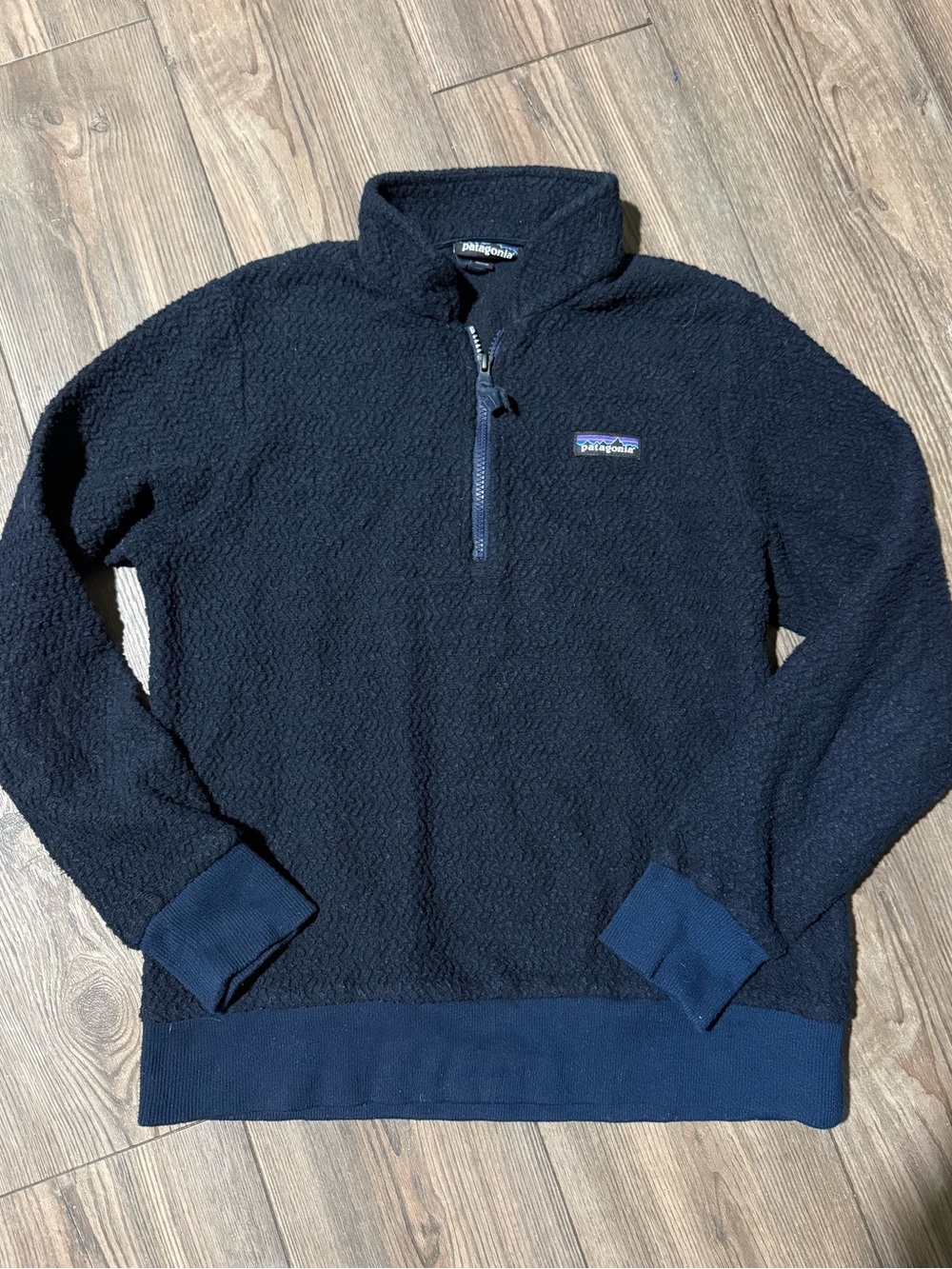 Patagonia Los Gatos 1/4 Zip Fleece Pullover Navy Women’s Medium - Picture 1 of 6